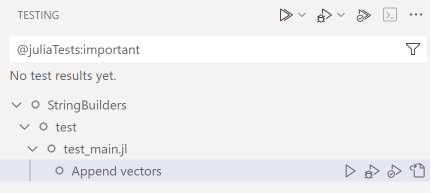 Tag filtering in VS Code